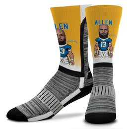 Los Angeles Chargers NFL Adult V Curve MVP Player Crew Socks - Gold