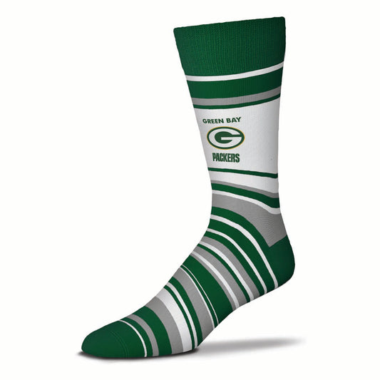 Green Bay Packers  NFL Striped Crew Dress Socks - Green