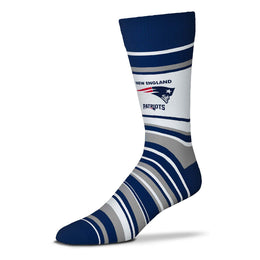 New England Patriots NFL Adult Striped Dress Socks - Navy
