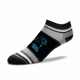 Carolina Panthers Adult Marquis Addition No Show Socks - Black