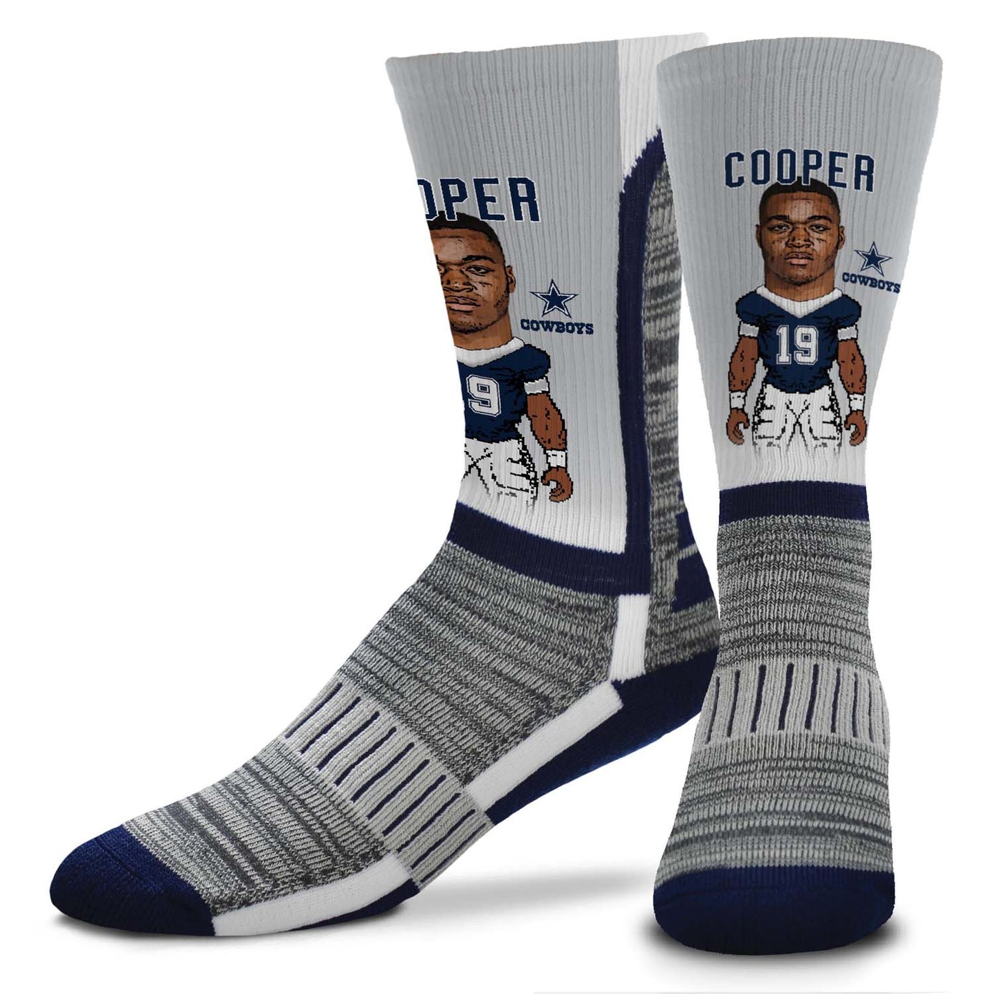 Dallas Cowboys FBF NFL V Curve Socks - Sport Gray #19