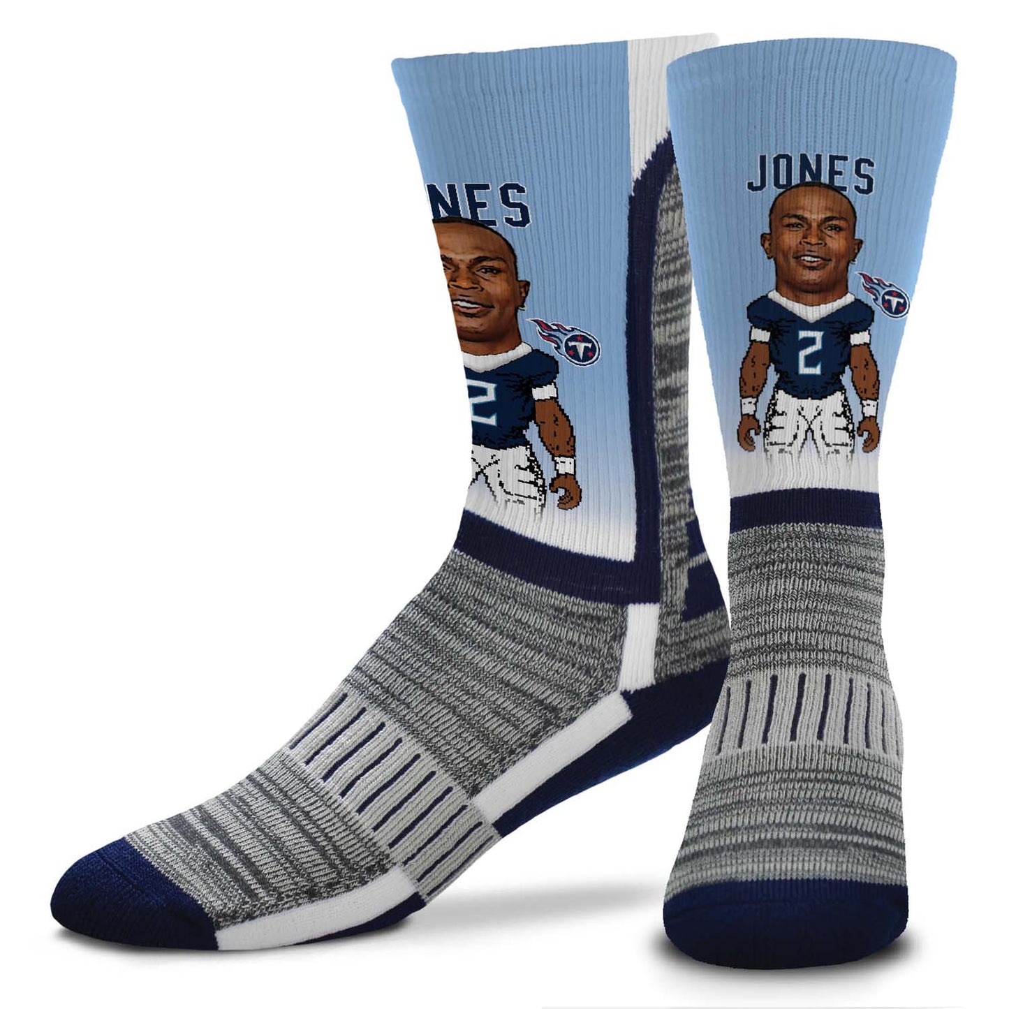 Tennessee Titans NFL Youth V Curve Socks - Light Blue