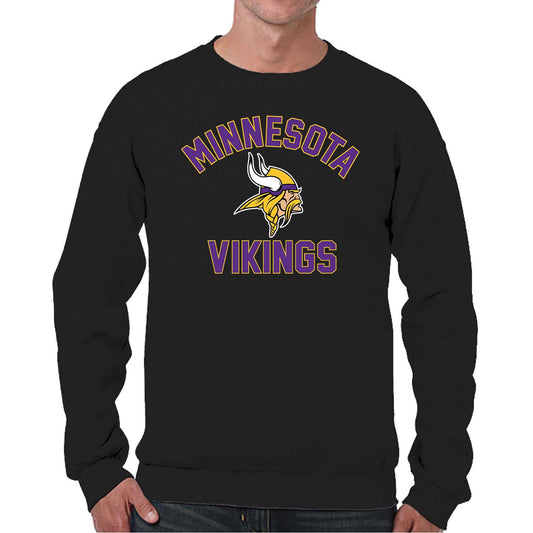 Minnesota Vikings NFL Gameday Adult Crewneck Sweatshirt - Black