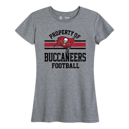 Tampa Bay Buccaneers NFL Womens Short Sleeve Property of Tshirt - Gray