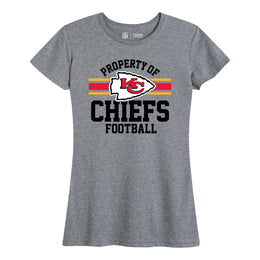 Kansas City Chiefs NFL Womens Short Sleeve Property of Tshirt - Gray