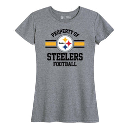 Pittsburgh Steelers NFL Womens Short Sleeve Property of Tshirt - Gray