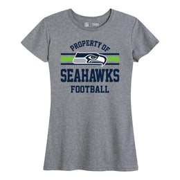 Seattle Seahawks NFL Womens Short Sleeve Property of Tshirt - Gray