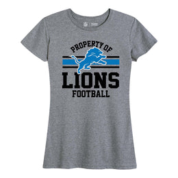 Detroit Lions NFL Womens Short Sleeve Property of Tshirt - Gray