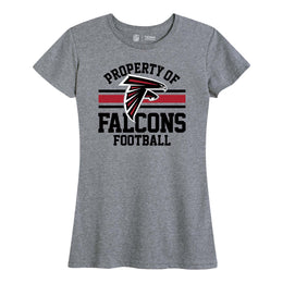 Atlanta Falcons NFL Womens Short Sleeve Property of Tshirt - Gray
