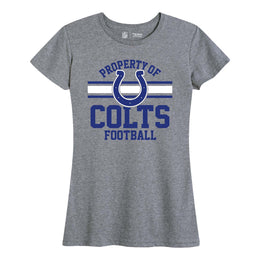Indianapolis Colts NFL Womens Short Sleeve Property of Tshirt - Gray