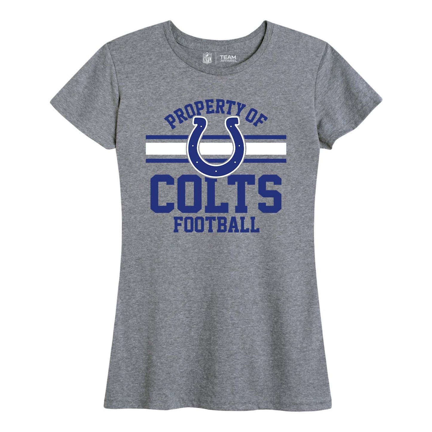 Indianapolis Colts NFL Womens Short Sleeve Property of Tshirt - Gray