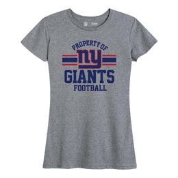 New York Giants NFL Womens Short Sleeve Property of Tshirt - Graphite