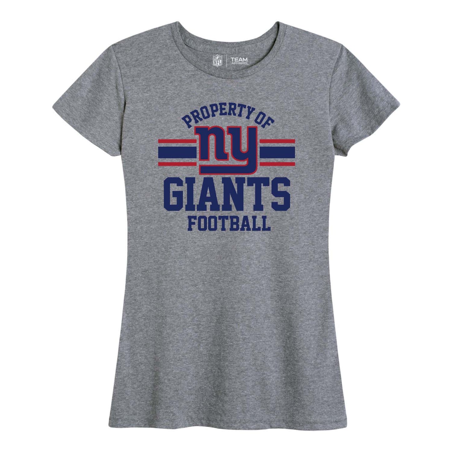 New York Giants NFL Womens Short Sleeve Property of Tshirt - Graphite