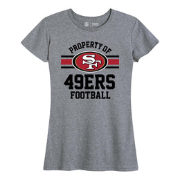 San Francisco 49ers NFL Womens Short Sleeve Property of Tshirt - Gray