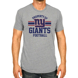 New York Giants NFL Adult Property Of T-Shirt - Sport Gray
