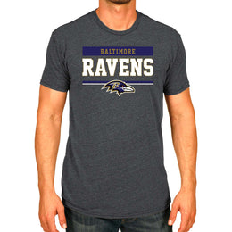 Baltimore Ravens NFL Adult Team Block Tagless T-Shirt - Charcoal