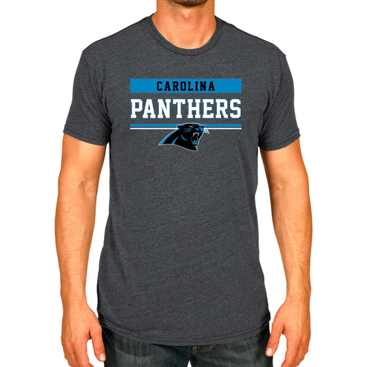 Carolina Panthers NFL Adult Team Block Tagless T-Shirt - Charcoal