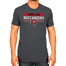 Tampa Bay Buccaneers NFL Adult Team Block Tagless T-Shirt - Charcoal