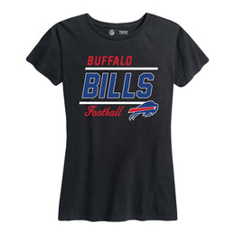 Buffalo Bills NFL Womens Plus Size Relaxed Fit T-Shirt - Black