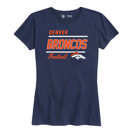 Denver Broncos NFL Womens Plus Size Relaxed Fit T-Shirt - Navy
