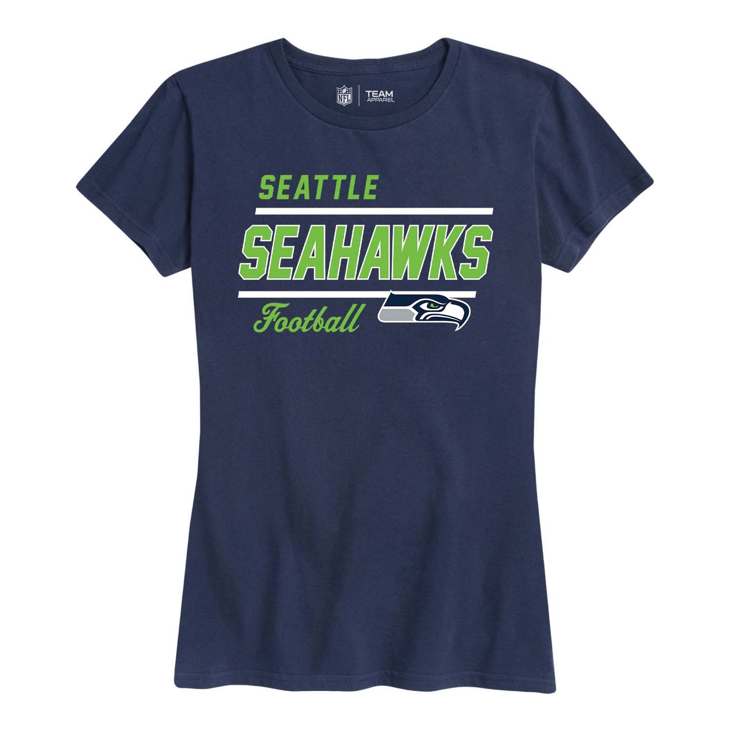 Seattle Seahawks NFL Womens Plus Size Relaxed Fit T-Shirt - Navy