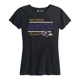 Baltimore Ravens NFL Womens Plus Size Relaxed Fit T-Shirt - Black
