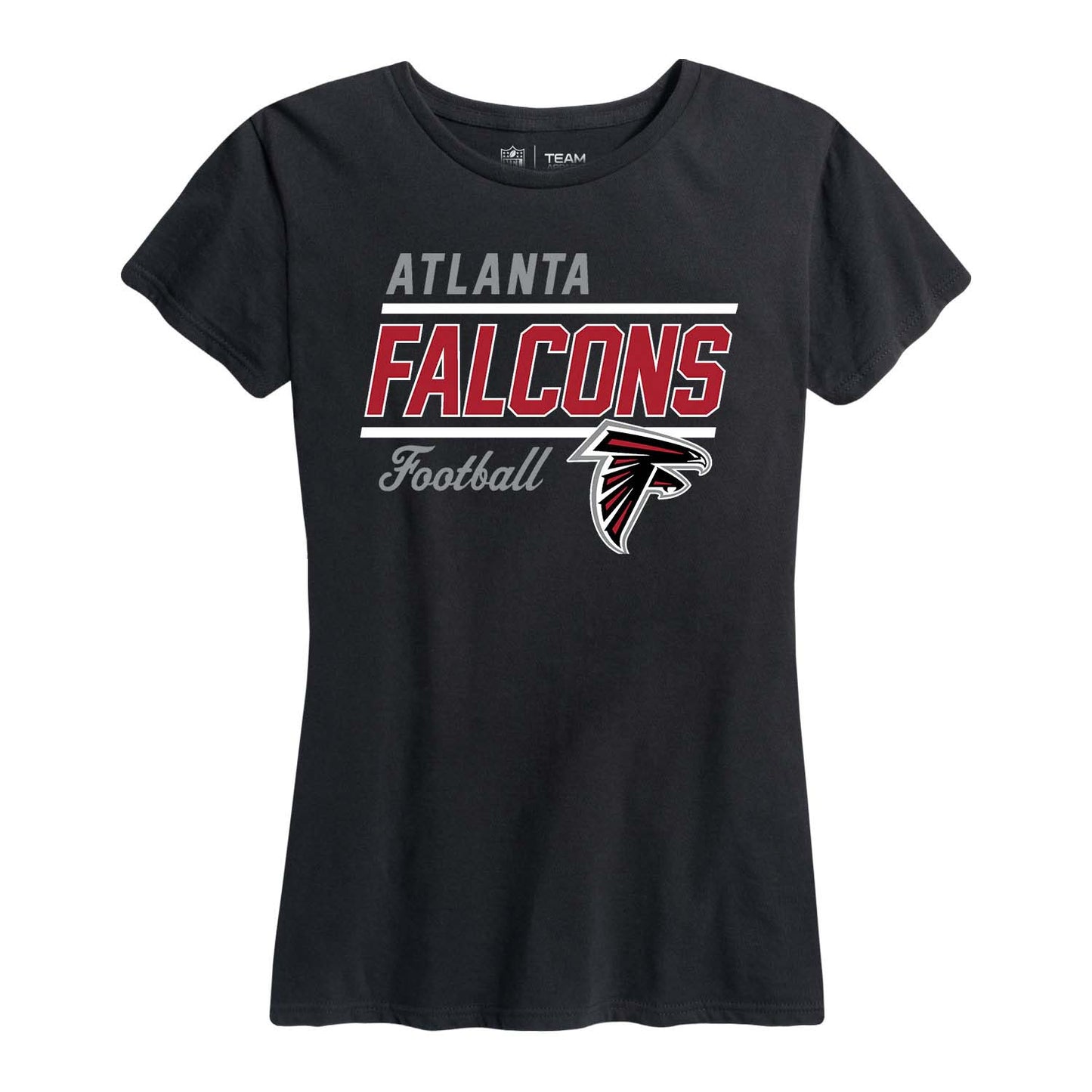 Atlanta Falcons NFL Womens Plus Size Relaxed Fit T-Shirt - Black