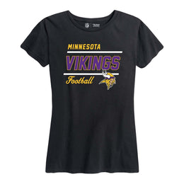 Minnesota Vikings NFL Womens Plus Size Relaxed Fit T-Shirt - Black