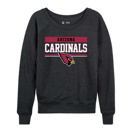 Arizona Cardinals NFL Womens Team Block French Terry Slouchy Top - Charcoal