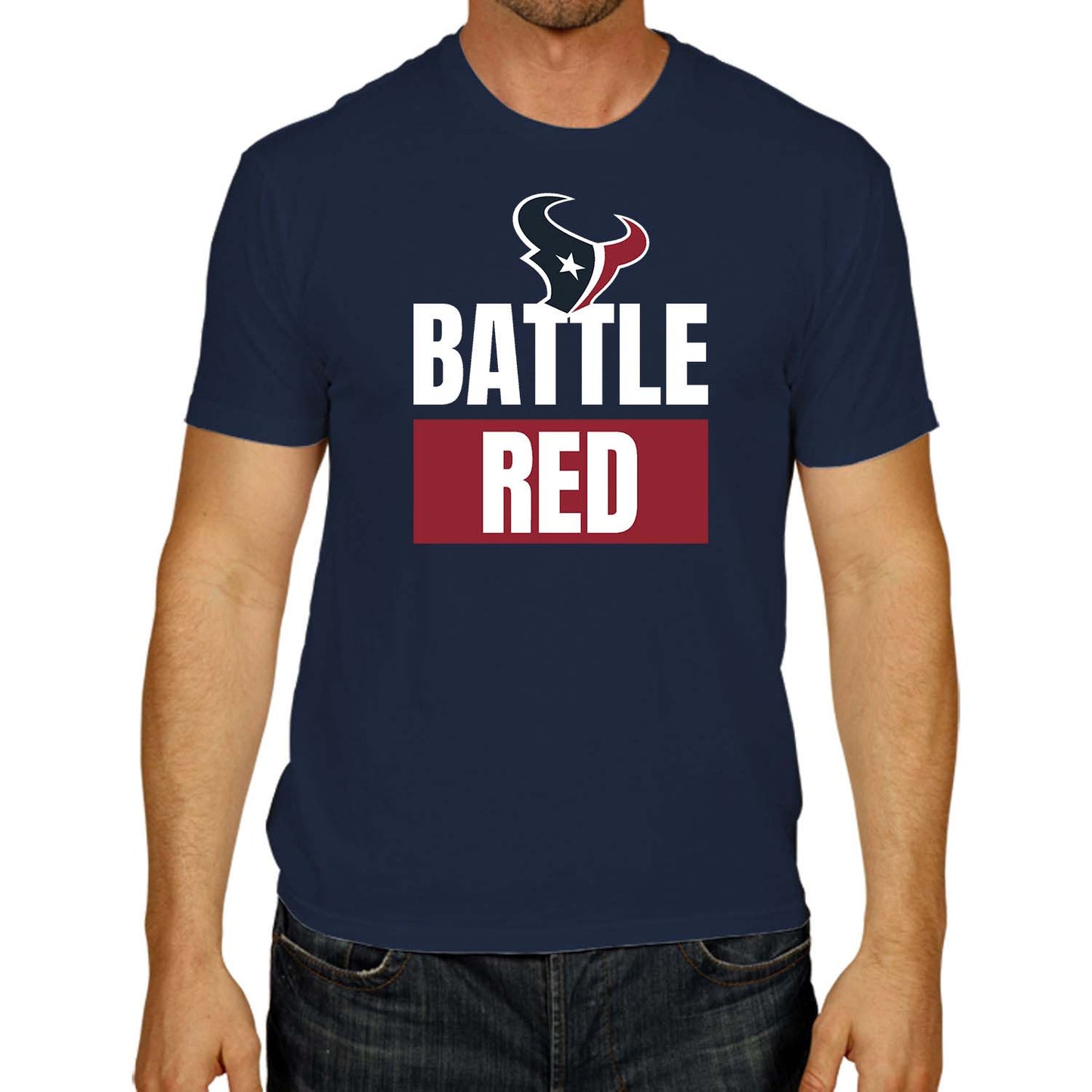 Houston Texans NFL Adult Team Slogan Unisex T-Shirt - Navy
