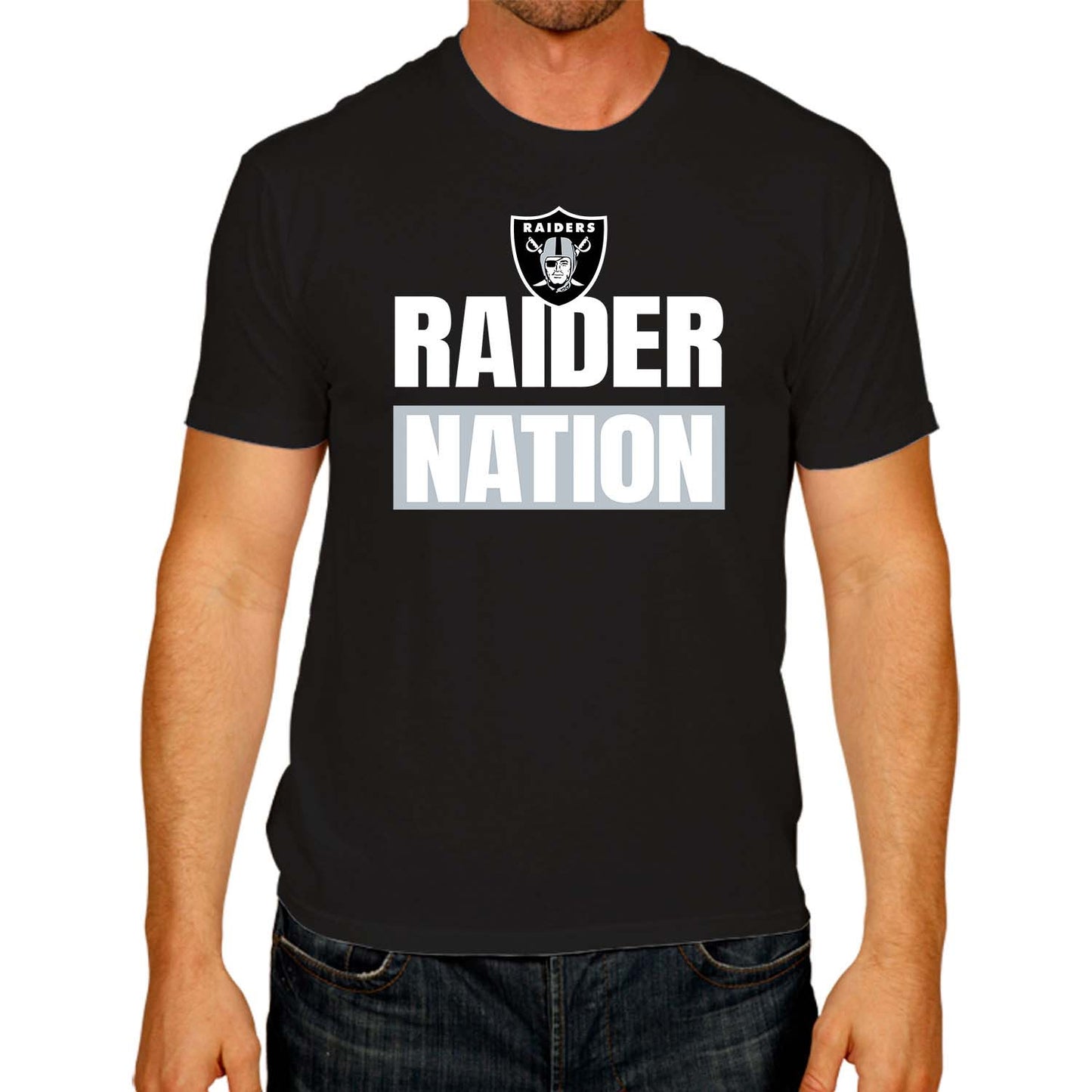 Las Vegas Raiders NFL Adult Team Slogan Unisex T-Shirt - Black