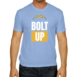 Los Angeles Chargers NFL Adult Team Slogan Unisex T-Shirt - Light Blue