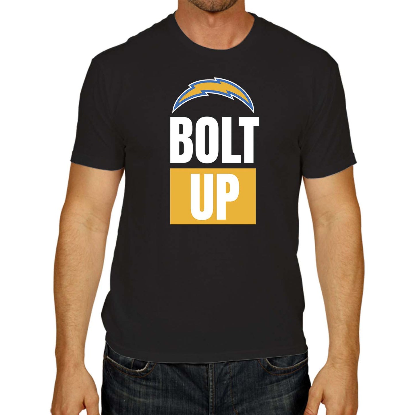 Los Angeles Chargers NFL Adult Team Slogan Unisex T-Shirt - Black