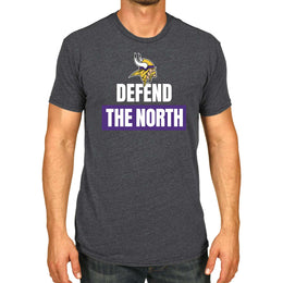 Minnesota Vikings NFL Adult Team Slogan Unisex T-Shirt - Gray
