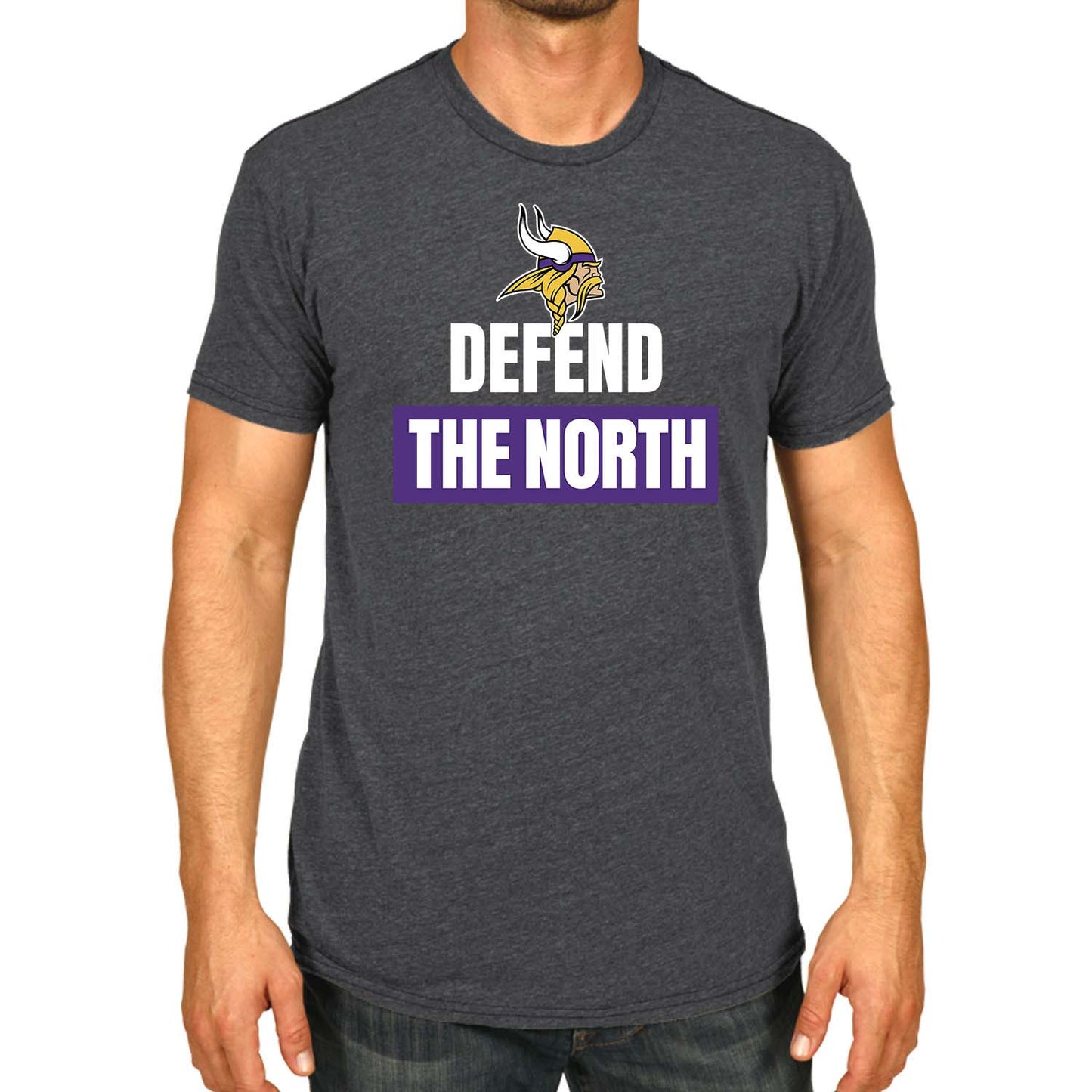 Minnesota Vikings NFL Adult Team Slogan Unisex T-Shirt - Gray