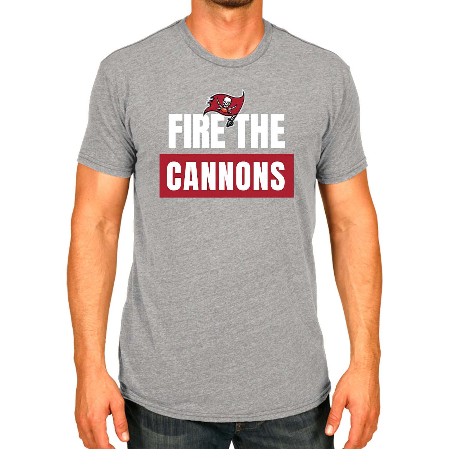 Tampa Bay Buccaneers NFL Adult Team Slogan Unisex T-Shirt - Sport Gray