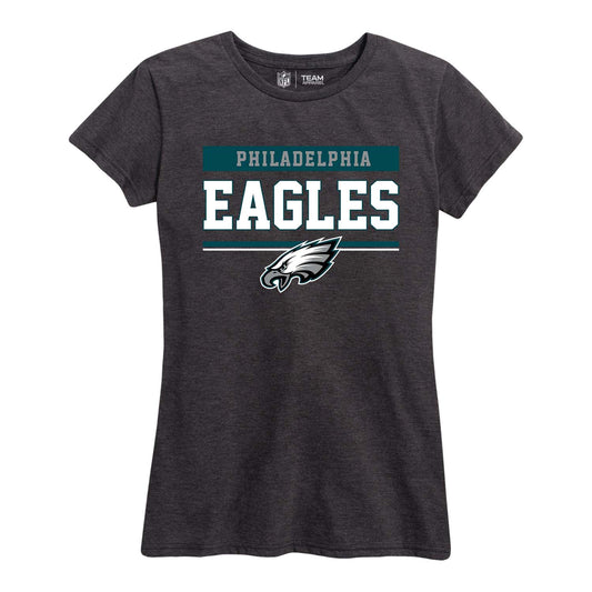 Philadelphia Eagles NFL Women's Team Block Charcoal Tagless T-Shirt - Charcoal