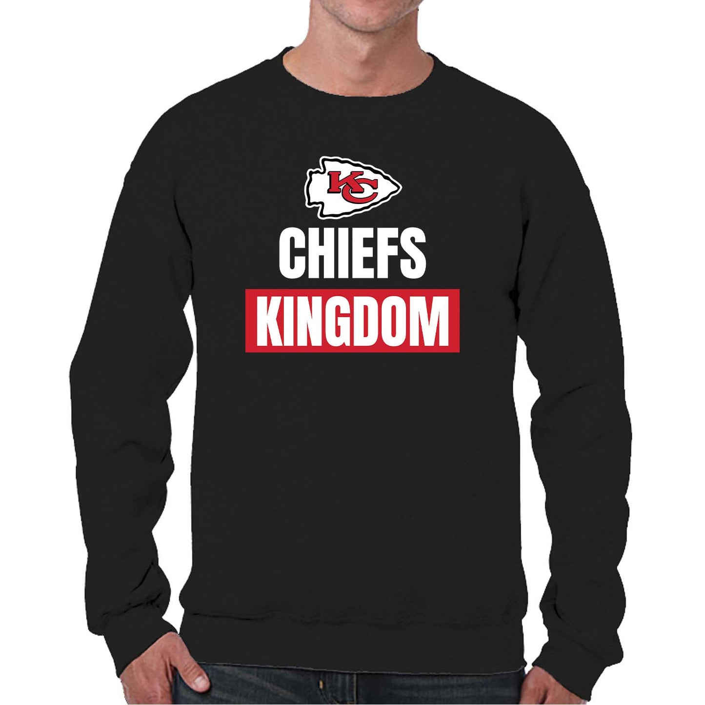 Kansas City Chiefs NFL Adult Slogan Crewneck Sweatshirt - Black