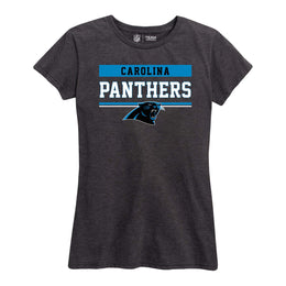 Carolina Panthers NFL Women's Team Block Plus Sized Relaxed Fit T-Shirt - Charcoal