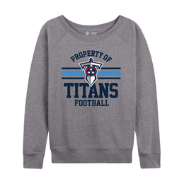 Tennessee Titans NFL Womens Property of Lighweight Crew Neck - Sport Gray