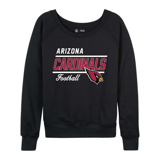 Arizona Cardinals Women's Gameday Crewneck Sweatshirt Long Sleeve - Black