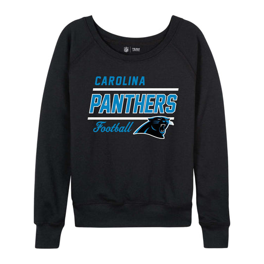 Carolina Panthers Women's Gameday Crewneck Sweatshirt Long Sleeve - Black