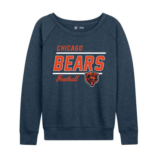 Chicago Bears Women's Gameday Crewneck Sweatshirt Long Sleeve - Navy