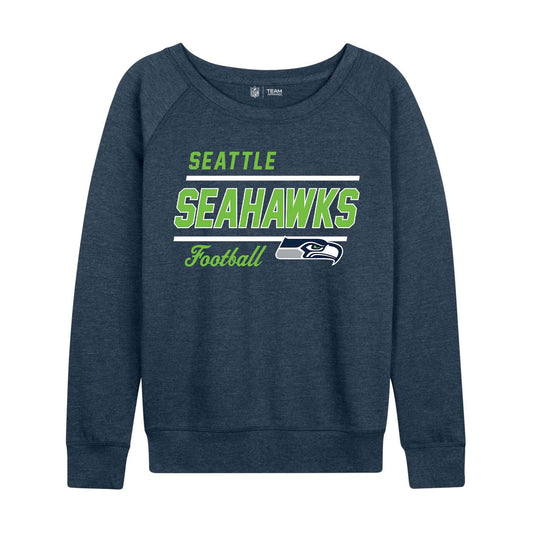 Seattle Seahawks Women's Gameday Crewneck Sweatshirt Long Sleeve - Navy