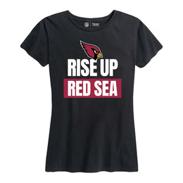 Arizona Cardinals NFL Womens Team Slogan Short Sleeve Tshirt - Black
