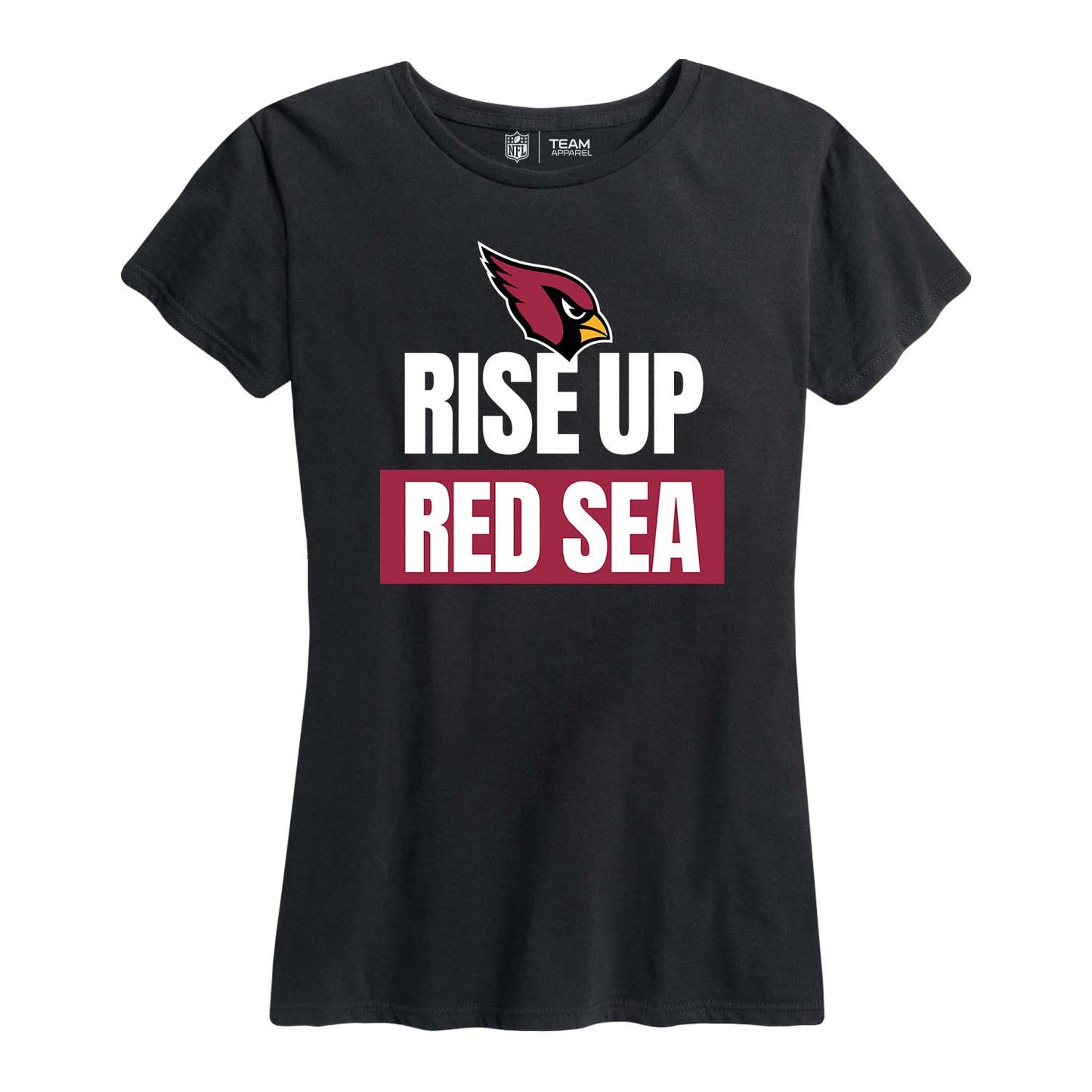 Arizona Cardinals NFL Womens Team Slogan Short Sleeve Tshirt - Black