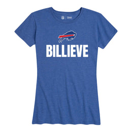 Buffalo Bills NFL Womens Team Slogan Short Sleeve Tshirt - Royal