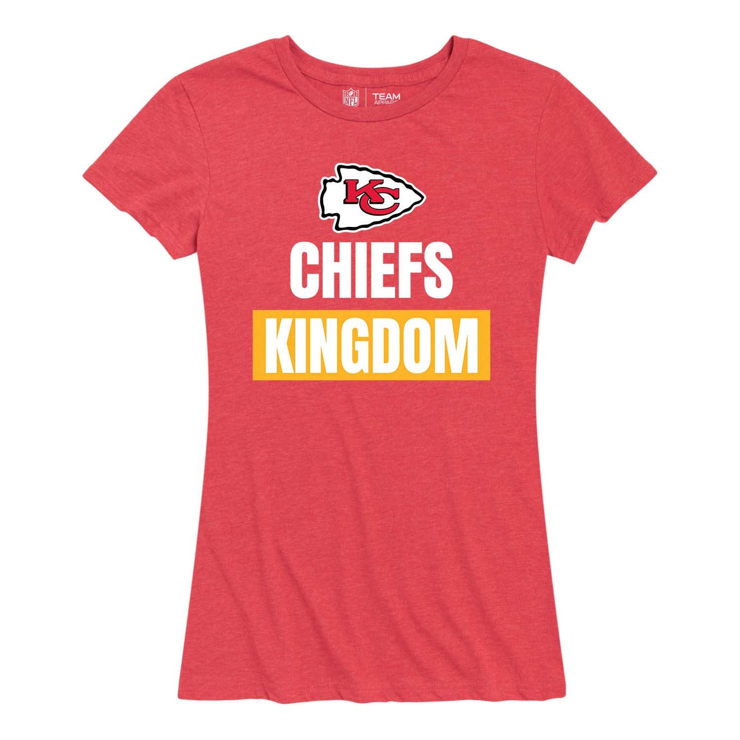 Kansas City Chiefs NFL Womens Team Slogan Short Sleeve Tshirt - Red