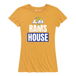 Los Angeles Rams NFL Womens Team Slogan Short Sleeve Tshirt - Gold