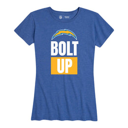 Los Angeles Chargers NFL Womens Team Slogan Short Sleeve Tshirt - Royal